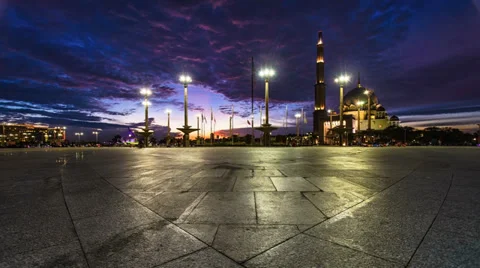 Timelapse Reversed Sunset Putrajaya Video stock 32972059