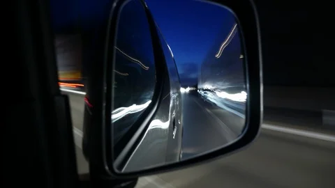 Timelapse of a ride on a highway at dusk Видео 93133161