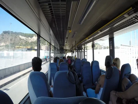 Timelapse riding the bus in Barcelona Video stock 71968132