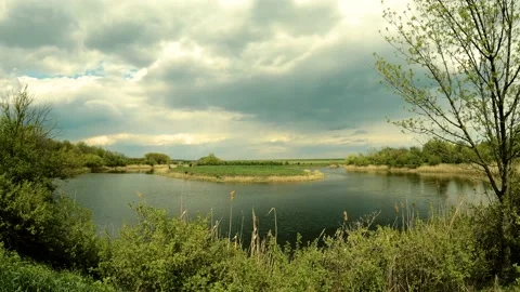 TimeLapse river and sky 스톡 동영상 195321845
