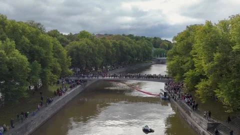 Timelapse of the river of Aura Stock Footage 251847366