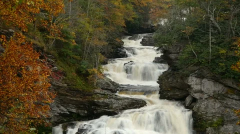  timelapse of river cascading down a mountain. Stock Footage 43042668