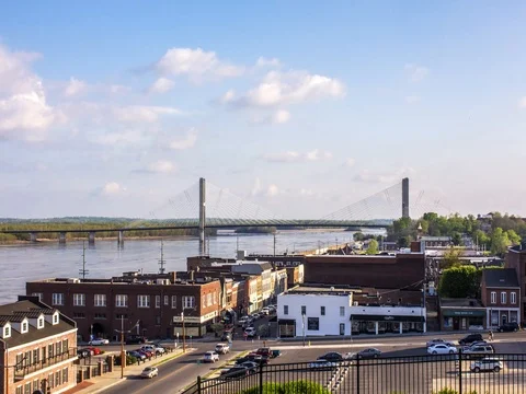 Timelapse of River Town Stock Footage 82370930