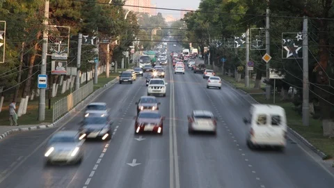 Timelapse of the road in daylight Stock Footage 114973551