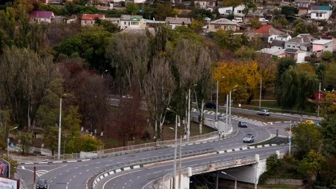 Timelapse on the road Stock Footage 81716563