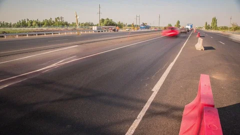 Timelapse on the road Vídeo Stock 94722381