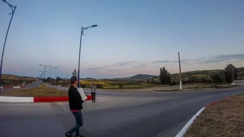 Timelapse in Road Stock Footage 148001078