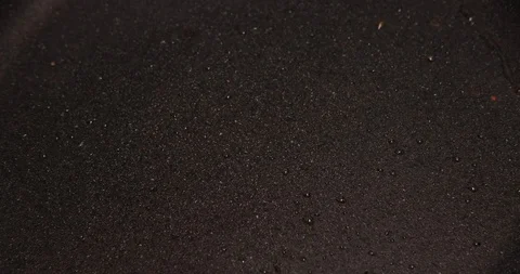 Timelapse of roasting meat in pan, bacon dries, loses moisture, heat treatment Stock Footage 120896810