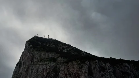 Timelapse of The Rock of Gibraltar Stock Footage 77455521