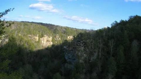 Timelapse Rock Ledge at Fall Creek Falls Tennessee Stock Footage 10583329