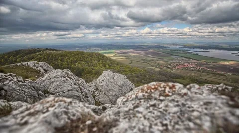 Timelapse with rocks and cloudy sky Stock Footage 67582473