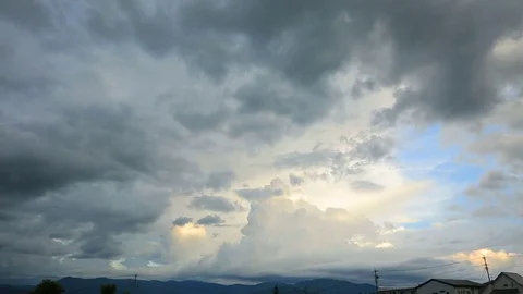 Timelapse rolling clouds. Stock Footage 79206669