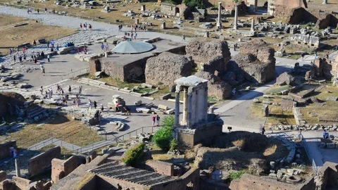 TimeLapse in Rome, the Forum Romanum. Stock Footage 80246035