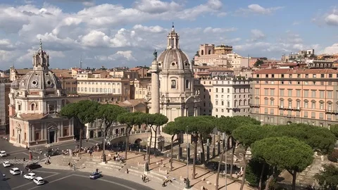 Timelapse of the rooftops of Rome Video stock 120477382