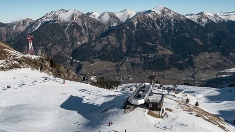 Timelapse of ropeway in the Austrian Alps Stock Footage 71120562