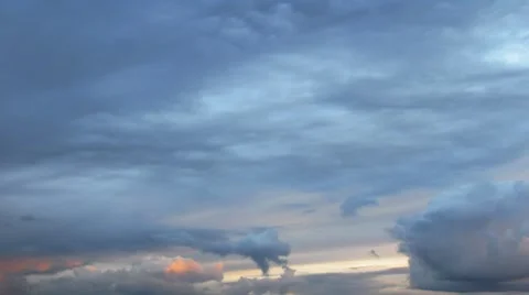 Timelapse. Running clouds. Stock Footage 7909634