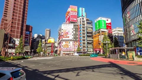 Timelapse rush hour crowd people in Shinjuku district,Tokyo,Japan Video stock 82894832