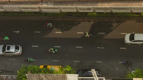 Timelapse of rush hour traffic in central bangkok Video stock 307141494