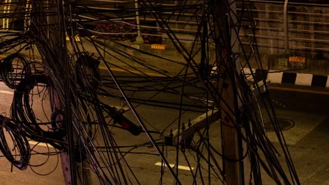 Timelapse of rush hour traffic in central bangkok at night Video stock 307772595