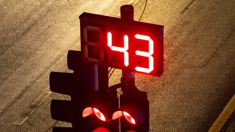 Timelapse of rush hour traffic in central bangkok at night Stock Footage 307773552