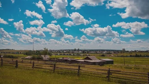 Timelapse of Russian Village Video stock 72950206