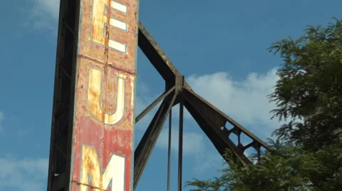 Timelapse Rusted Sign HD 스톡 동영상 52370200