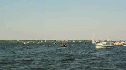 Timelapse of sailing in the Netherlands Stock Footage 289907187