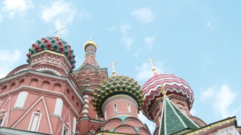 Timelapse Saint Basil's Cathedral side view with cloud movement Stock Footage 312274134