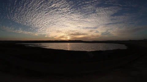Timelapse on a salt lake with clouds in Ras Mohamed, Sinai, Egypt Stock Footage 39194415