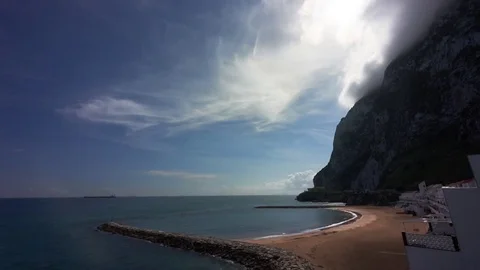 Timelapse of Sandy Bay, Gibraltar Stock Footage 77409660