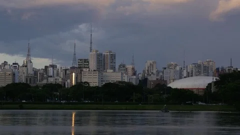 Timelapse Sao Paulo skyline Video stock 72528448