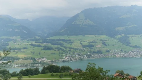 Timelapse Sarnen Landscape Stock Footage 93401984
