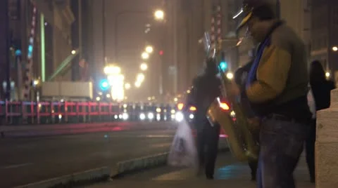 Timelapse saxophone player Stock-Footage 11545666