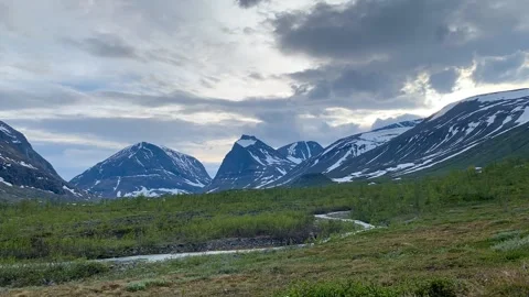 Timelapse Scandinavian mountain landscape Stock Footage 190420051