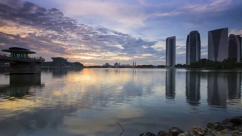 Timelapse scenery during sunset Stock Footage 70342242