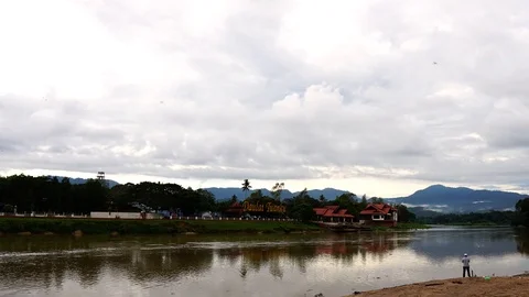 Timelapse of scenery at Sungai Perak Stock Footage 99817108