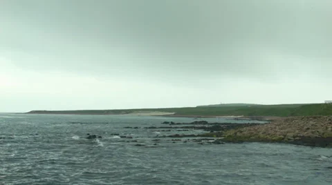 Timelapse of Scottish coast John O'Grotes Stock Footage 38074259