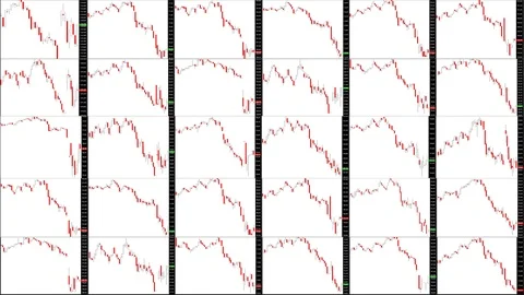 Timelapse screen. Fast time. Market technical analysis. Trading range Stock Footage 85878982