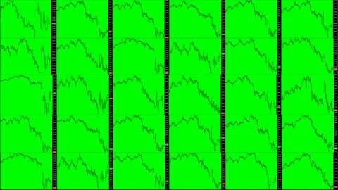 Timelapse screen. Fast time. Market technical analysis. Trading range Stock Footage 85879770