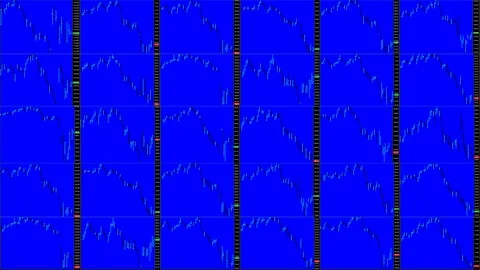 Timelapse screen. Fast time. Market technical analysis. Trading range Stock Footage 85879887