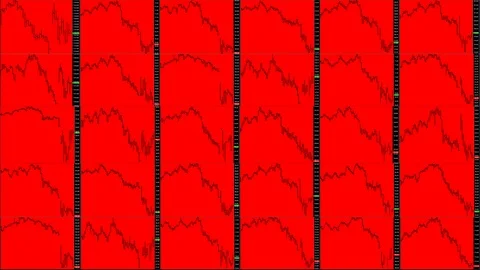 Timelapse screen. Fast time. Market technical analysis. Trading range Stock Footage 85880289