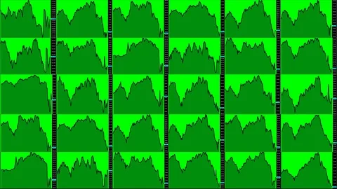 Timelapse screen. Fast time. Market technical analysis. Trading range Stock Footage 85880743