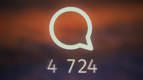 Timelapse screen pixels social media comments counter changing over blurred feed Stock Footage 328537718