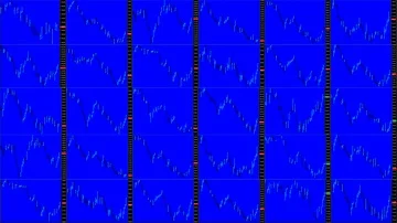 Timelapse screen. Slow time. Market technical analysis. Trading range Stock Footage 85880393