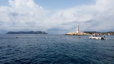 Timelapse of sea and clouds Stock Footage 124583491