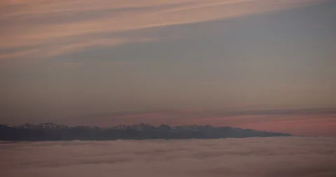 TimeLapse - Sea of ​​clouds at dawn and Japanese northern alps Stock Footage 155573596