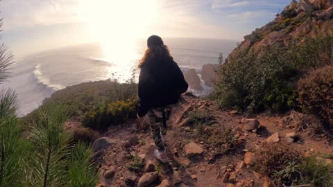 Timelapse Seashore Walking Stock Footage 168365074