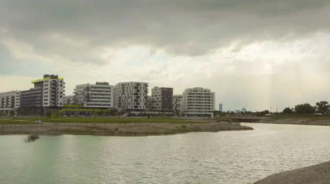 Timelapse Seestadt Vienna  Stock Footage 52055844