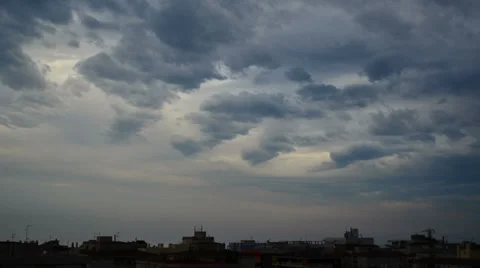 Timelapse of segur de calafell cloudy sunset 01 Stock Footage 28842885