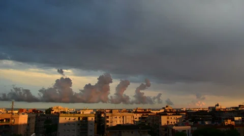 Timelapse of segur de calafell cloudy sunset 04 库存影片 28846144